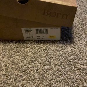 Born laceup natural  tan booties 7.5